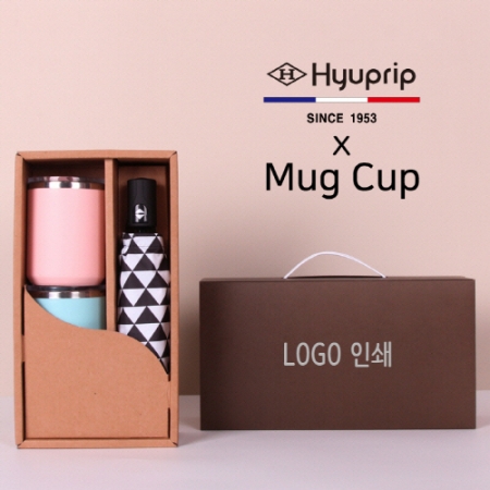 협립 3단 미니 스타앵글 완전자동 우양산 + 로하스 머그컵 2P 세트 #2