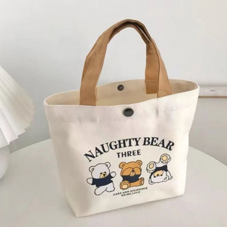 곰돌이 미니 손가방 캔버스백 테디베어 에코백 테디베어 #2