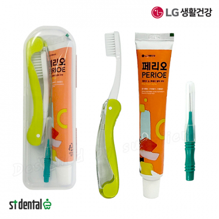 뉴 미니케이스 3호 니치접이식미세모 페리오 치간1p 칫솔치약세트 #2