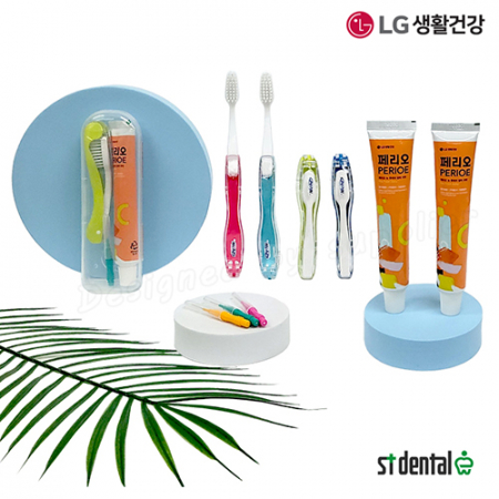 뉴 미니케이스 3호 니치접이식미세모 페리오 치간1p 칫솔치약세트 #4