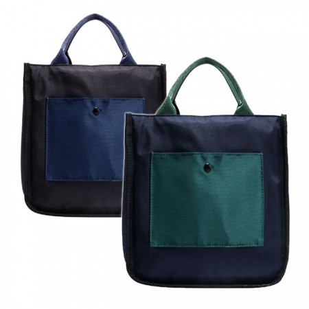 C068 심플 호일 보냉백, 배색 빅포켓 보냉백 쿨러백 보온 보냉가방 도시락가방 인쇄 답례품 #3