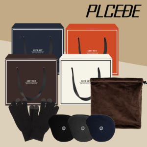 플씨드 벨벳 넥워머 + 무지 니트 터치장갑 + 청음 귀마개 3종 세트