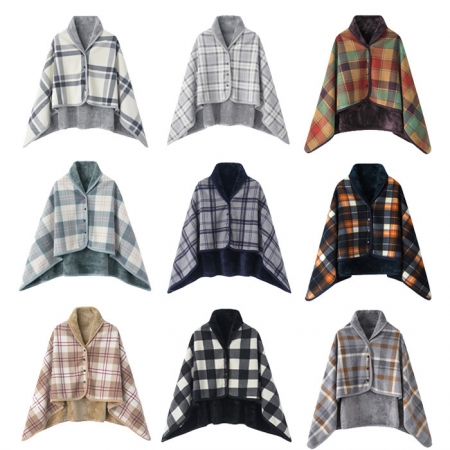 M060 케이프 똑딱이 단추 담요 극세사 양털 무릎담요 사무실 중형 대형 인쇄 답례품 #3