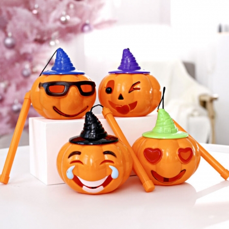 M090 할로윈 호박바구니 파티용품 LED 조명 할로윈 이벤트 인쇄 #3