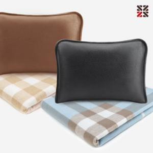 라이트 체크 항공담요 + 가죽커버세트