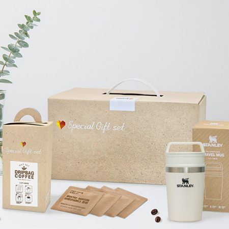 스탠리 어드벤처 진공머그 텀블러 237ml + 드립백 원두커피세트 C #4