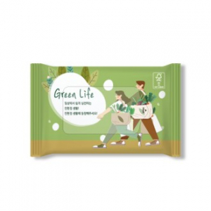 소량비닐인쇄 생분해 물티슈 10매(엠보싱)