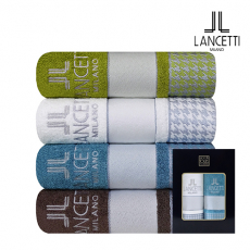 란체티 뱀부얀 하운드체크 전사 세면타올 2매