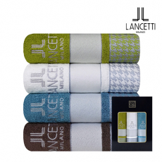 란체티 뱀부얀 하운드체크 전사 세면타올 3매