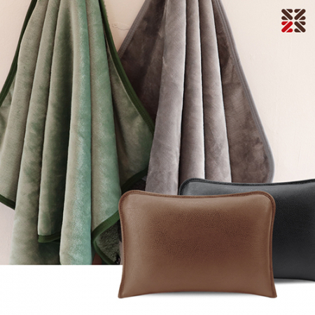 텐더 극세사담요 + 가죽커버세트 #2