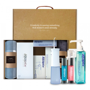 레스쁘리 아쿠아픽 프리미엄 7P 세트 A (구강세정기+펌핑가글+농축가글+타올+담요)