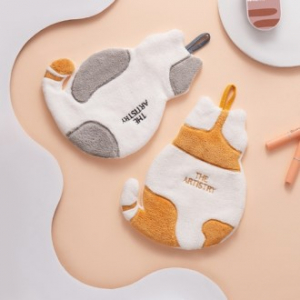 로페리아 극세사 큐티 고양이 주방걸이 핸드타올 0190156