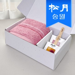 송월 비누 수건 기프트세트D 루시아 타올 1 + 비누스틱 2 답례품 단체선물 기념선물