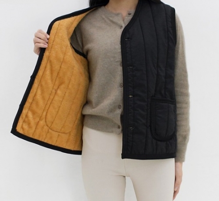 남녀공용 베스트 후끈 겨울 털조끼 누빔 조끼 #2