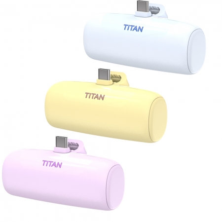 타이탄 도킹형 일체형 미니 보조배터리 5000mAh C타입, 8핀 #2