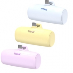 타이탄 도킹형 일체형 미니 보조배터리 5000mAh C타입, 8핀