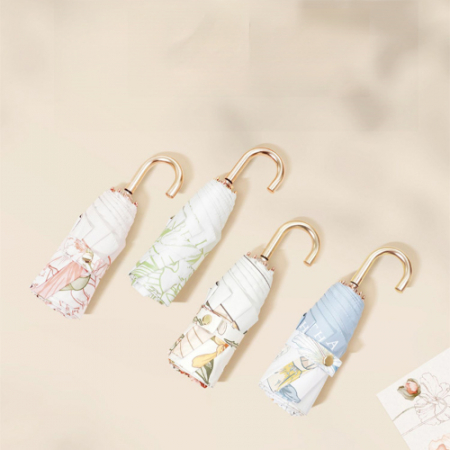 로페리아 금색고리 손잡이 휴대용 양산 (0189880) #2