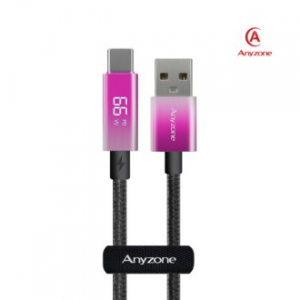 애니존 66W 초고속충전 오로라패브릭 LCD 케이블 1.2M UTC