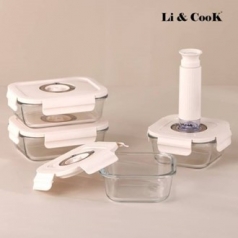 리앤쿡 프레시 오픈 데이팅 진공 밀폐용기 5종세트