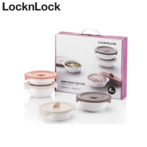 락앤락 302S4 바로한끼 스팀홀 안심캡 도자기 밥용기 4p