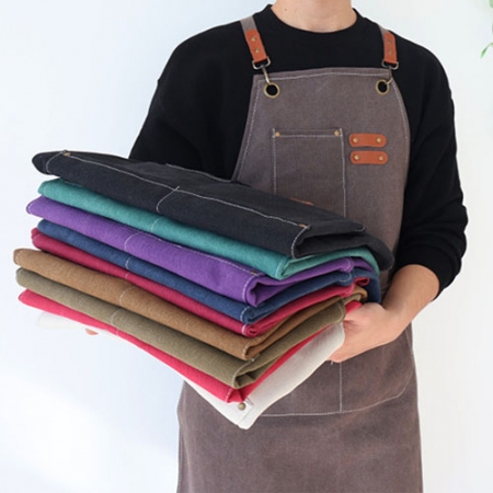 고급 캔버스 빈티지 카페 데님 앞치마 생활방수 풀컬러인쇄 가능 #2