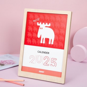 에코프레임스프링탁상달력-250타이포그래픽