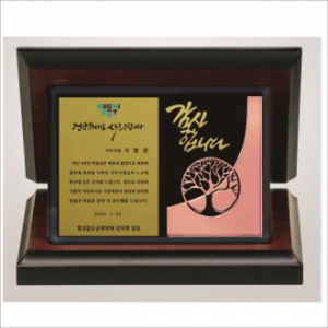 금도금 감사합니다 가리비 블랙크리스탈 상패 3