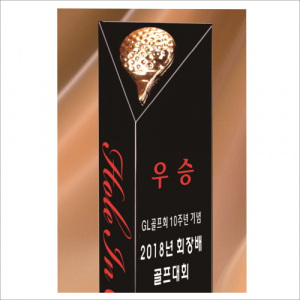 블랙크리스탈 삼각 골프상패 446