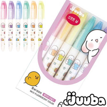 쭈바프렌즈 쭈바 베이비 마일드 형광펜 6색세트 // 국산 #2