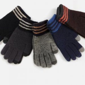 남자 니트 스트라이프 터치 장갑 K52, 니트 장갑, 스마트폰 장갑