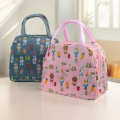 플씨드 토끼 패턴 포켓 보온보냉백