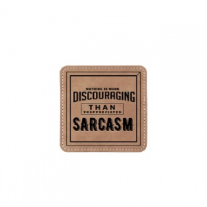 아르덴 가죽 사각 코스터 브라운 // 풀컬러 인쇄 무료