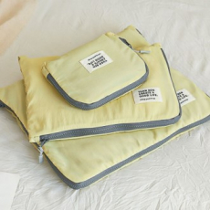 B106 울트라 슬림 여행용수납 파우치 3종 세트 캐리어 정리 가방 인쇄 답례품