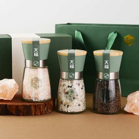 천복 203H 고급 히말라야 핑크솔트 허브솔트 블랙페퍼 선물세트 히말라야 핑크소금 히말라야솔트 블랙페퍼 통후추 허브소금 쉐프소금 그라인더 리필소금 명절선물 추석선물 기념품 답례품 #2