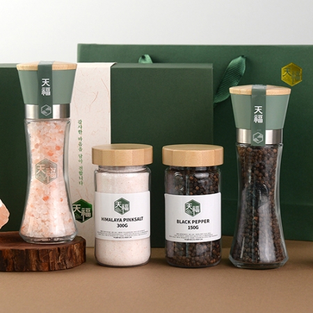 천복 244 히말라야 핑크솔트 블랙페퍼 선물세트 히말라야 핑크소금 히말라야솔트 블랙페퍼 통후추 그라인더 리필소금 명절선물 추석선물 기념품 답례품 #2