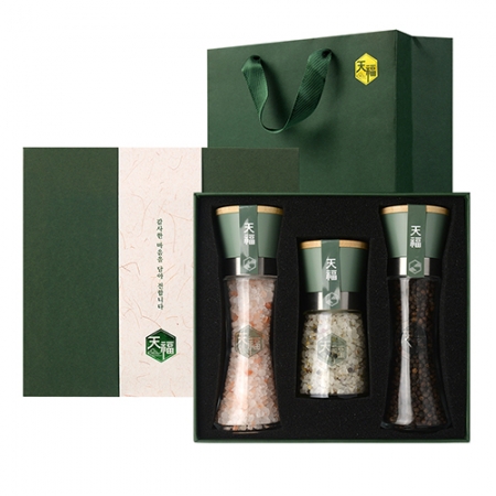 천복 243H 고급 히말라야 핑크솔트 허브솔트 블랙페퍼 선물세트 히말라야 핑크소금 히말라야솔트 허브소금 쉐프소금 블랙페퍼 통후추 그라인더 리필소금 명절선물 추석선물 기념품 답례품 #3