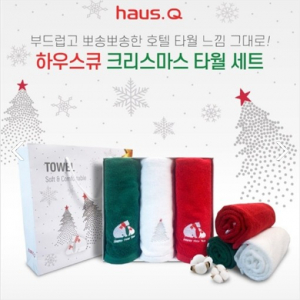 하우스 큐 크리스마스 3p 타올세트 HB
