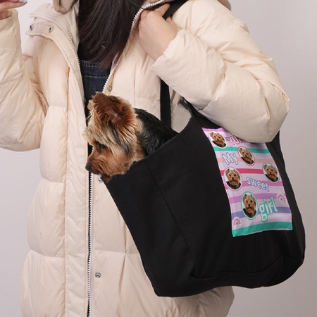 아르덴 강아지 캐리어 가방 블랙 35x64cm //풀컬러 인쇄 무료 #2