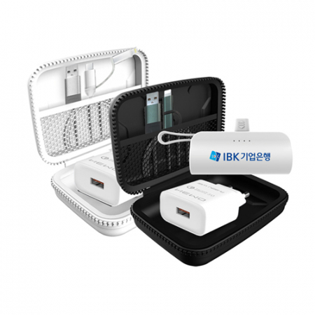 팝폰 CS49-1 POP 도킹형 보조 배터리 패브릭 케이블 고속충전기 선물세트 #2