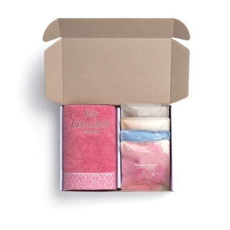 힐링세트 (30수180g 호텔수건+티백형 입욕제4P) 타올 입욕제 선물세트 #4