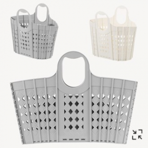 M095 폴딩 세탁바구니 빨래 수납 바구니 접이식 인쇄 주문제작 답례품