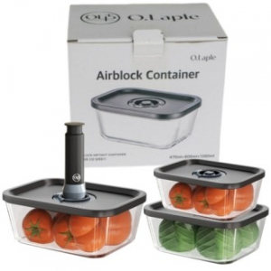 진공 밀폐용기 유리용기 보관용기 3종세트