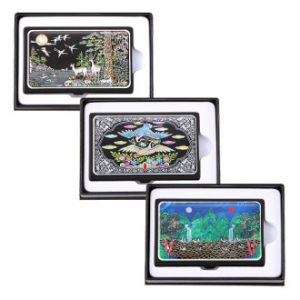 한국기념품 십장생 쌍학 일월오봉도 명함케이스