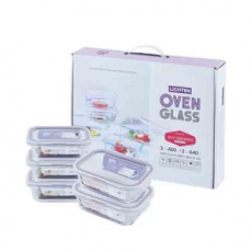주방을담다 퍼플락 밀페용기 오븐용기 혼합5조(640ml*2EA 400ml*3EA)