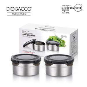 리빙아트 스텐 밀폐용기 2종 중형