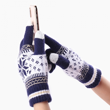 장갑 눈꽃패턴 스마트폰 터치 장갑 #3