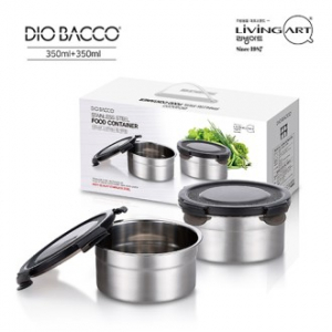 리빙아트 스텐 밀폐용기 2종 소형