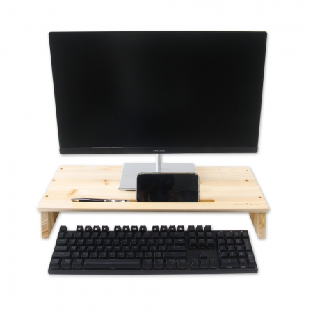 우드밀리 원목 삼나무 1단 530 엣지 모니터 받침대 #2