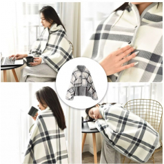 극세사 담요  단추 망토담요 무릎담요 방한용품