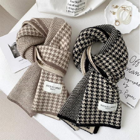 체크 남여공용 겨울 목도리 #2